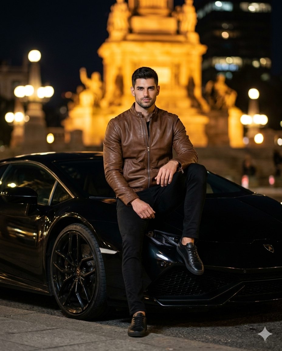 Result 1 for Luxury Night Driver AI Photo Editing Prompt