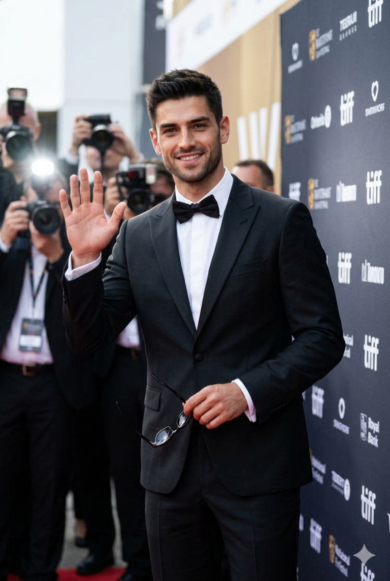 Result 1 for Red Carpet Celebrity AI Photo Editing Prompt
