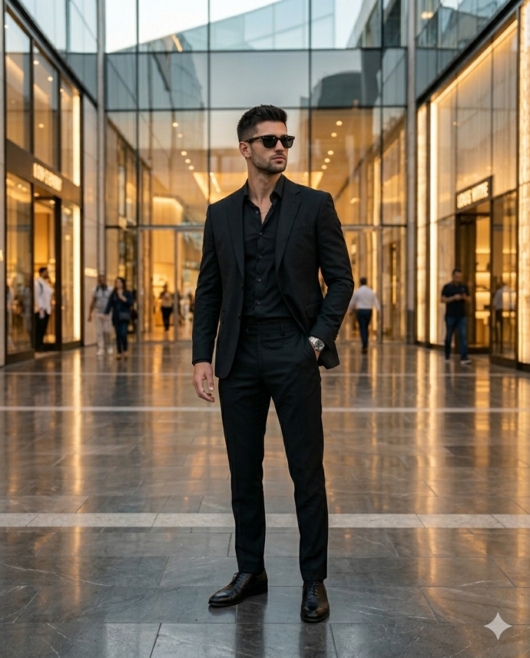 Result 1 for Luxury Mall Gentleman AI Photo Editing Prompt