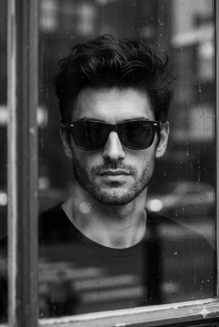 Result 1 for Noir Glass Gaze AI Photo Editing Prompt