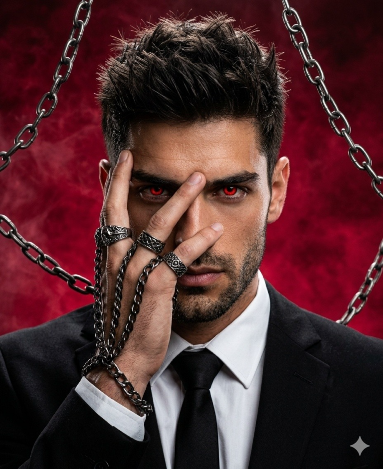 Result 1 for Crimson Chain Portrait AI Photo Editing Prompt