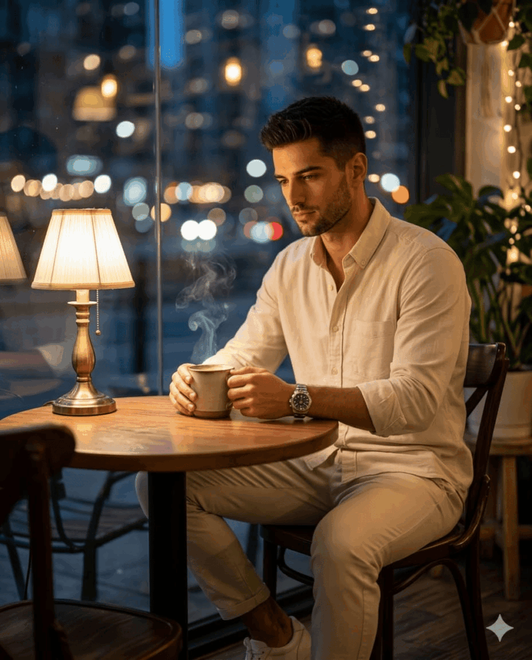 Result 1 for Luxury Cafe Gentleman AI Photo Editing Prompt