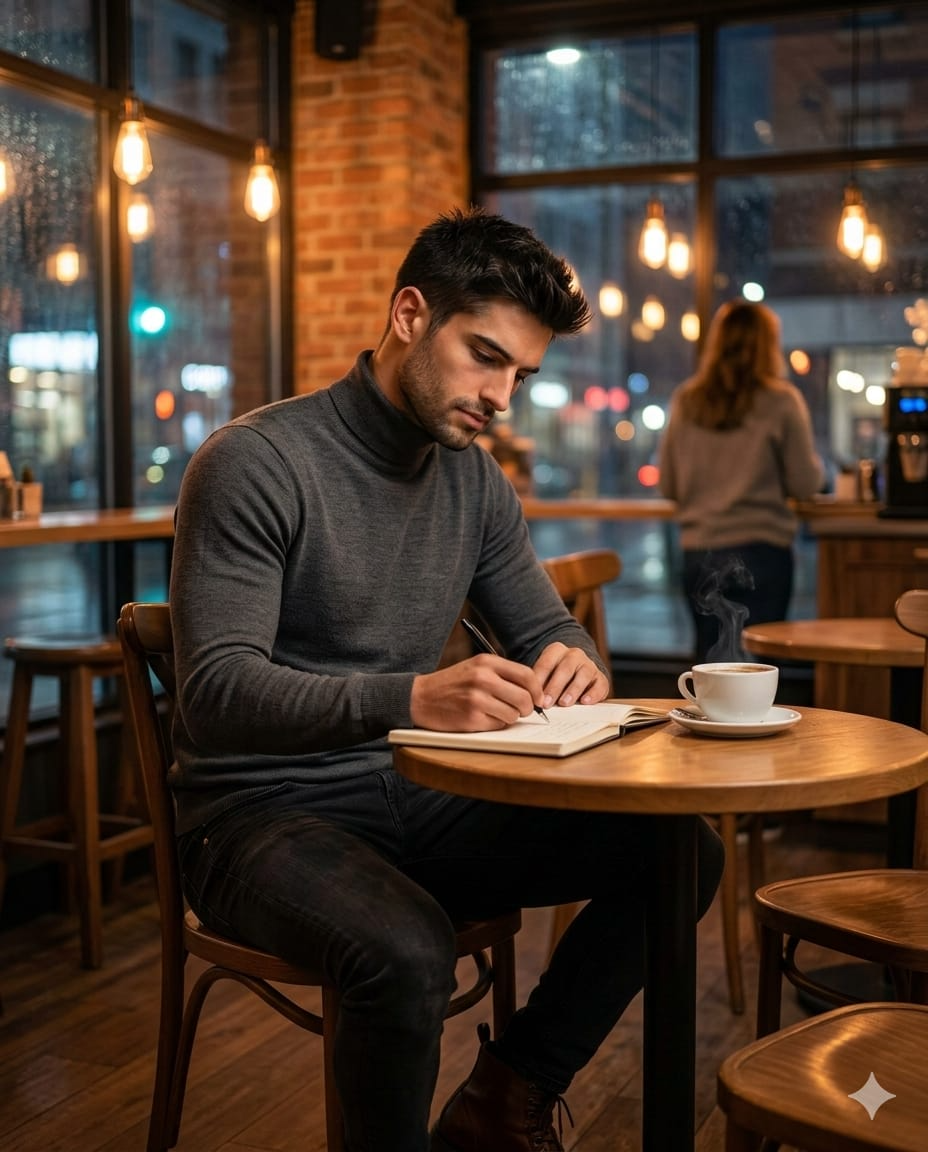 Result 1 for Midnight Cafe Writer AI Photo Editing Prompt