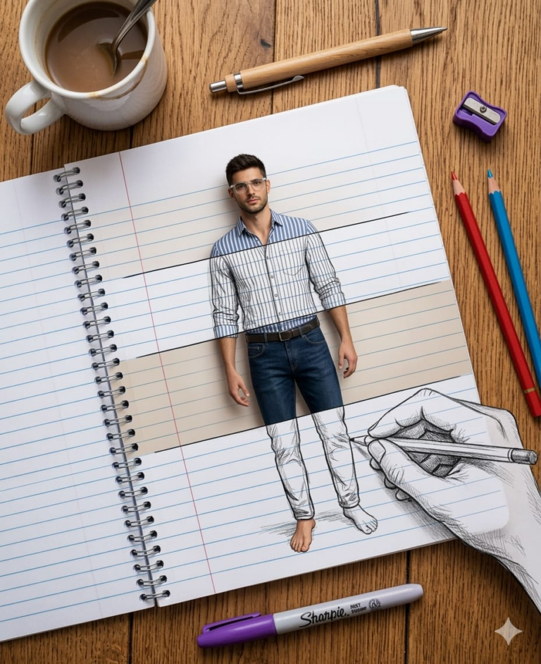 Result 1 for Notebook Slice Illusion AI Photo Editing Prompt