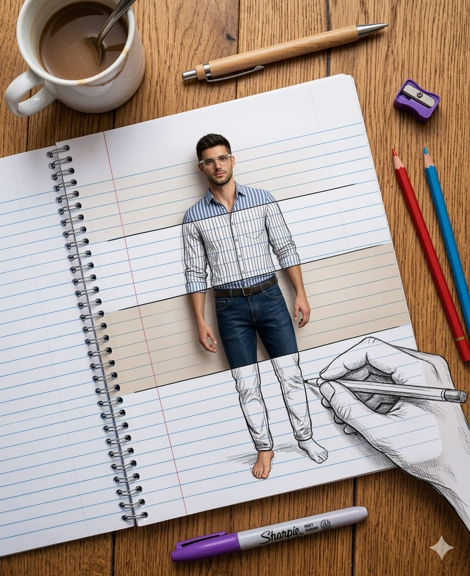 Result 1 for Notebook Slice Illusion AI Photo Editing Prompt