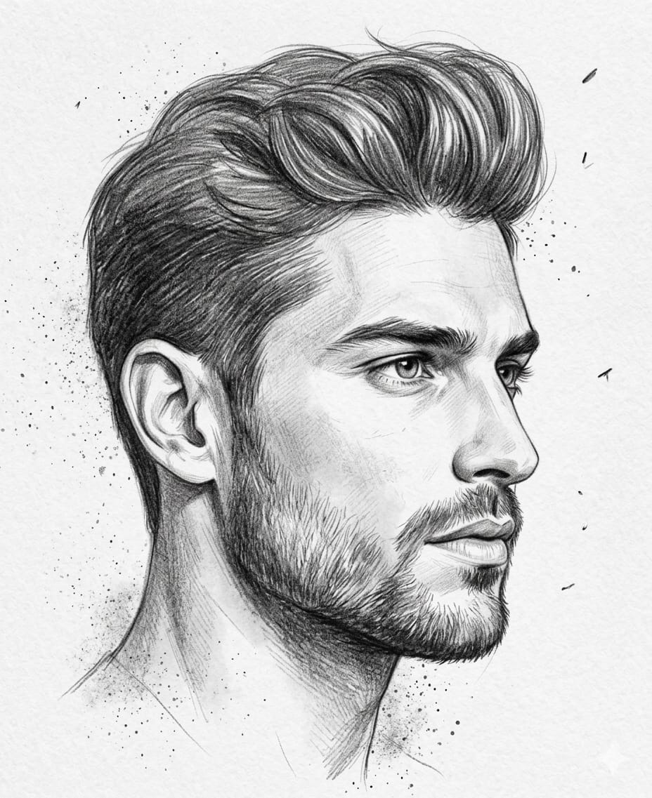 Result 1 for Monochrome Profile Sketch AI Photo Editing Prompt