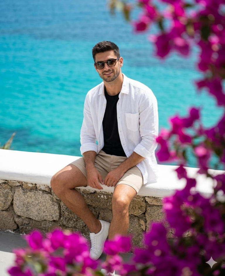 Result 1 for Coastal Terrace Gentleman AI Photo Editing Prompt