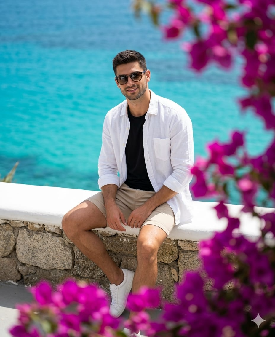 Result 1 for Coastal Terrace Gentleman AI Photo Editing Prompt