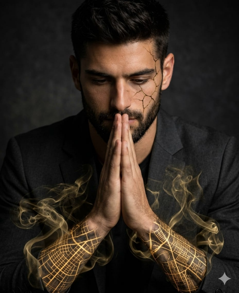 Result 1 for Golden Kintsugi Portrait AI Photo Editing Prompt
