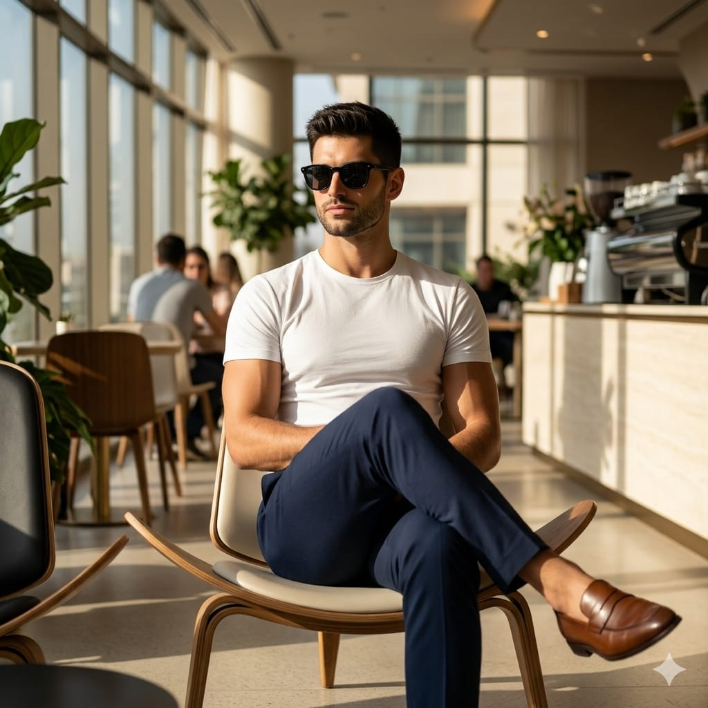 Result 1 for Luxury Cafe Gentleman AI Photo Editing Prompt