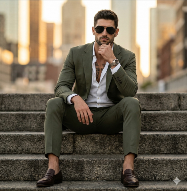 Result 1 for Golden Hour Gentleman AI Photo Editing Prompt