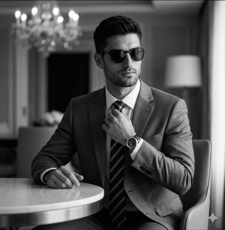Result 1 for Monochrome Luxury Gentleman AI Photo Editing Prompt