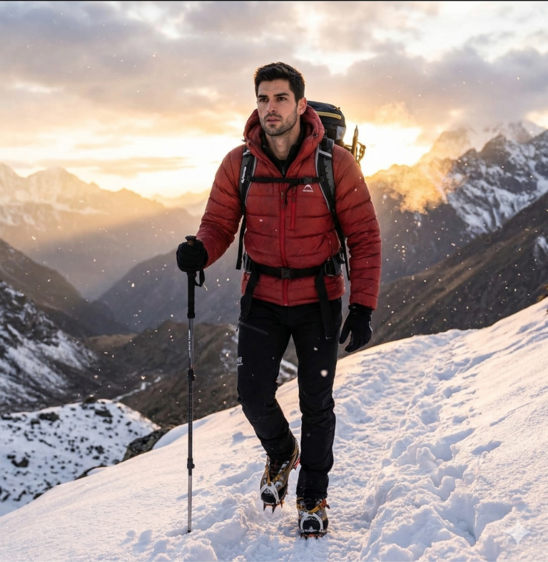 Result 1 for Golden Summit Trekker AI Photo Editing Prompt