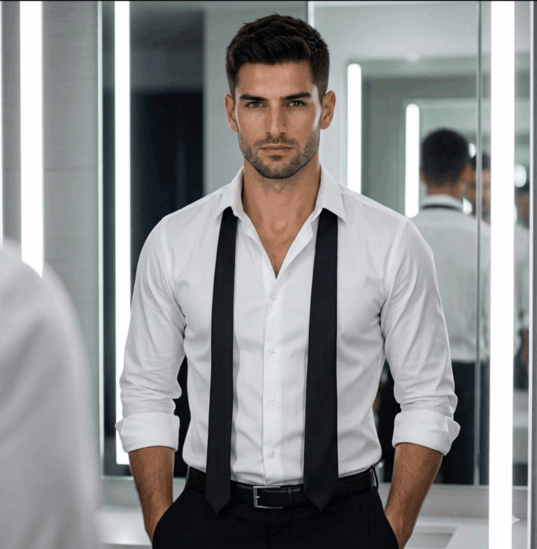 Result 1 for Mirrorlight Gentleman Portrait AI Photo Editing Prompt