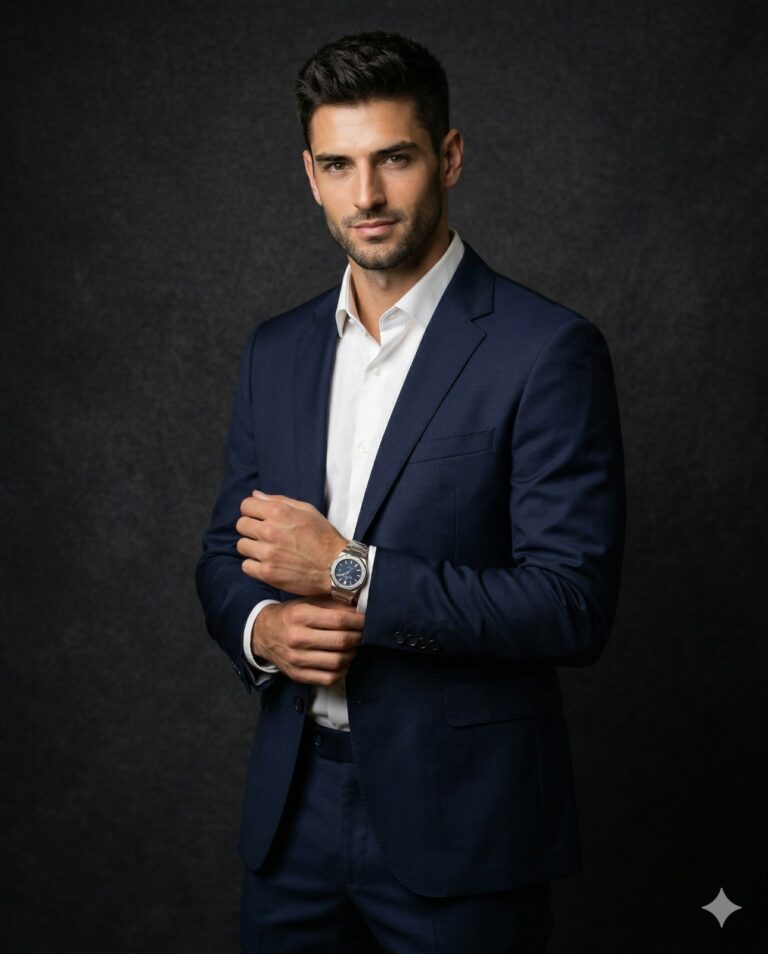 Result 1 for Luxury Studio Gentleman AI Photo Editing Prompt