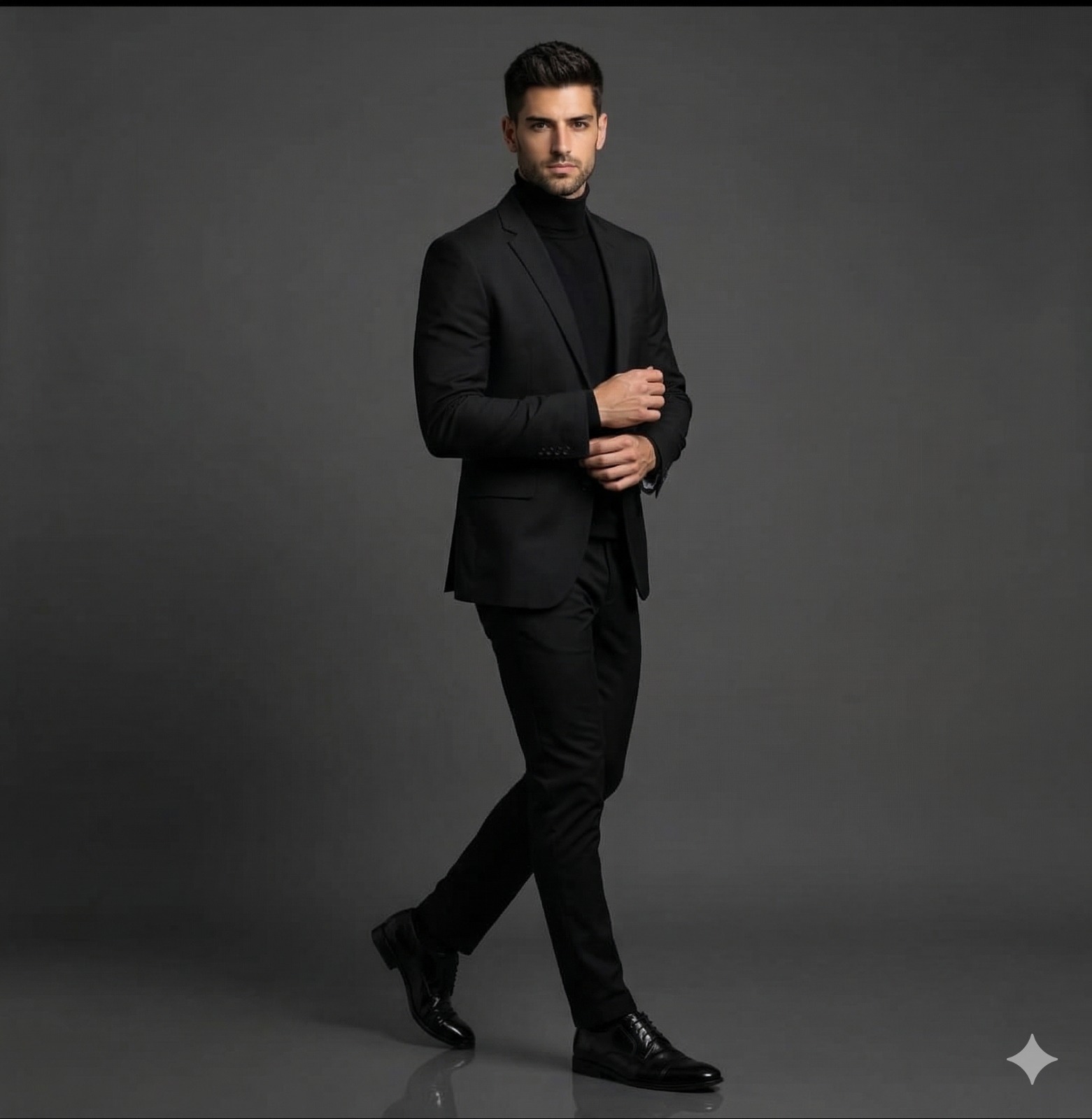 Result 1 for Luxury Studio Gentleman AI Photo Editing Prompt