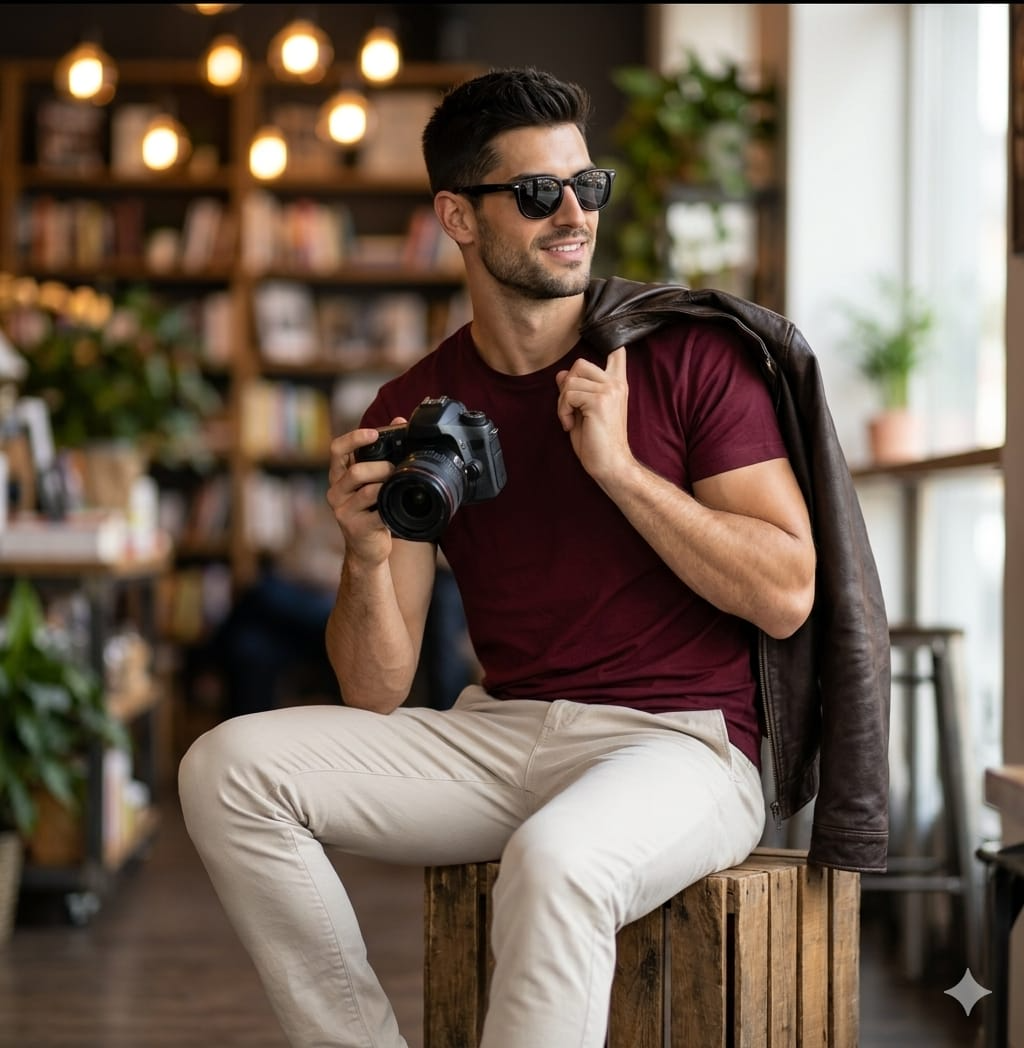 Result 1 for Cinematic Cafe Gentleman AI Photo Editing Prompt