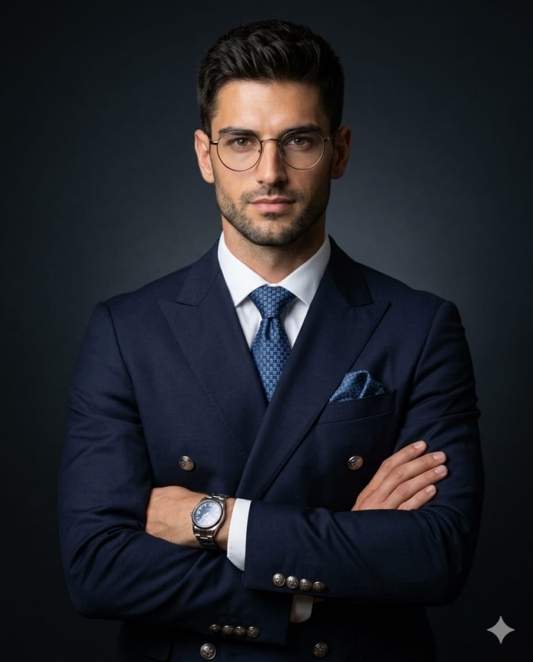 Result 1 for Luxury Studio Gentleman AI Photo Editing Prompt