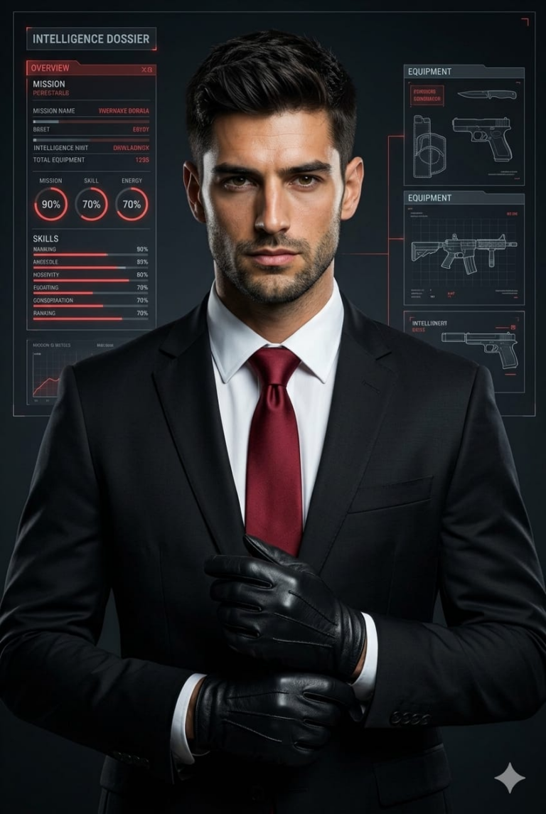 Result 1 for Luxury Spy Dossier AI Photo Editing Prompt