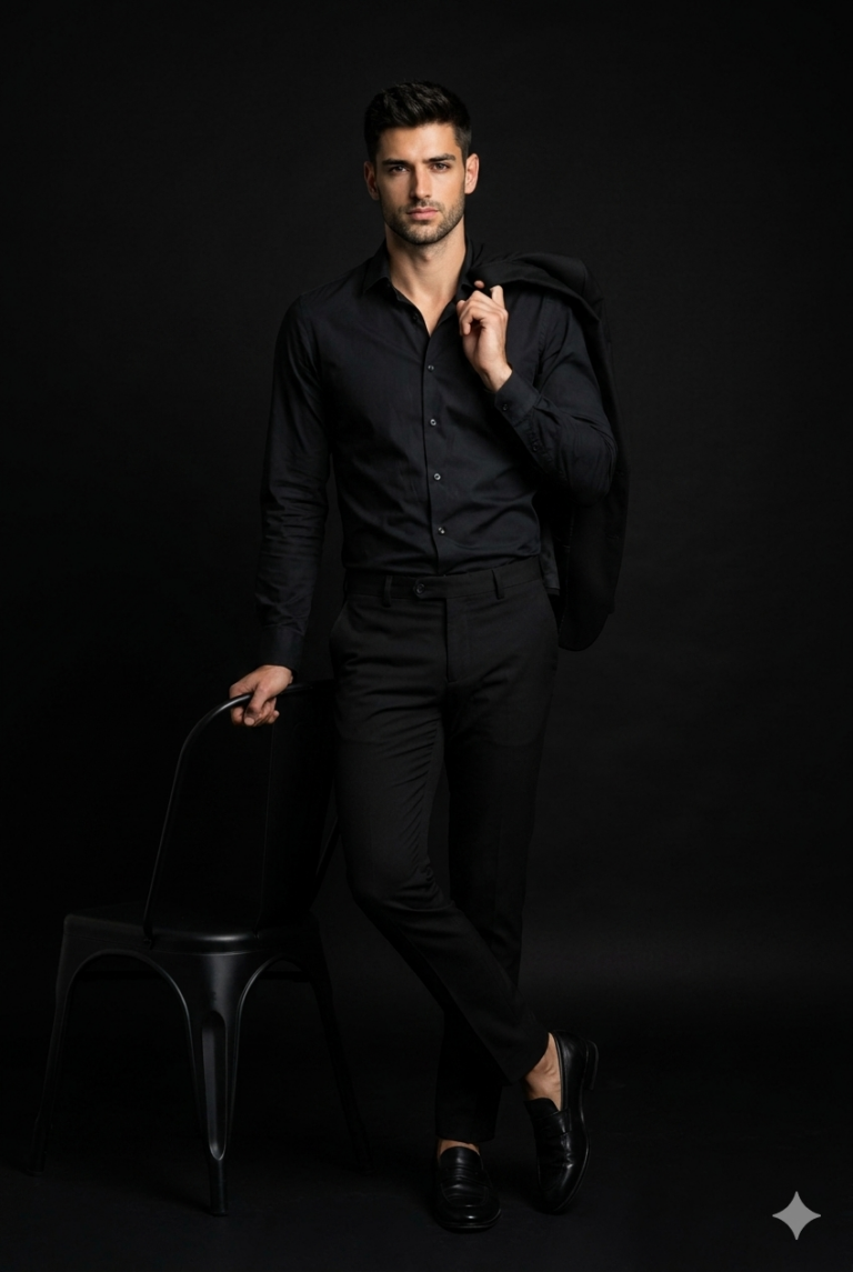 Result 1 for Luxury Black Editorial AI Photo Editing Prompt