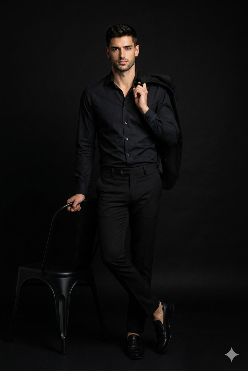 Result 1 for Luxury Black Editorial AI Photo Editing Prompt