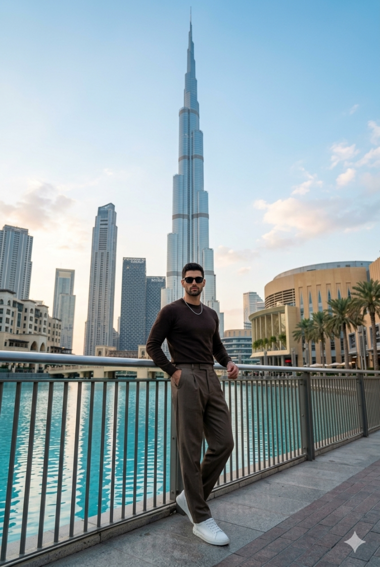 Result 1 for Dubai Luxury Promenade AI Photo Editing Prompt