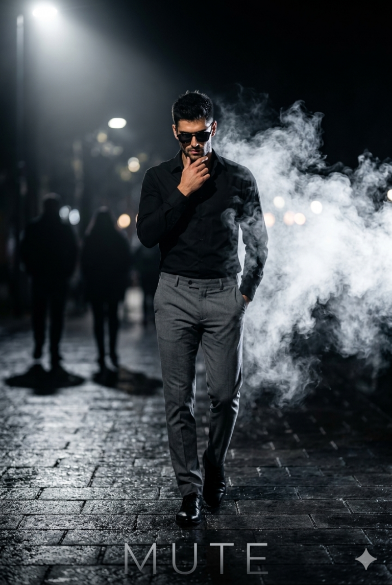 Result 1 for Monochrome Smoke Stride AI Photo Editing Prompt