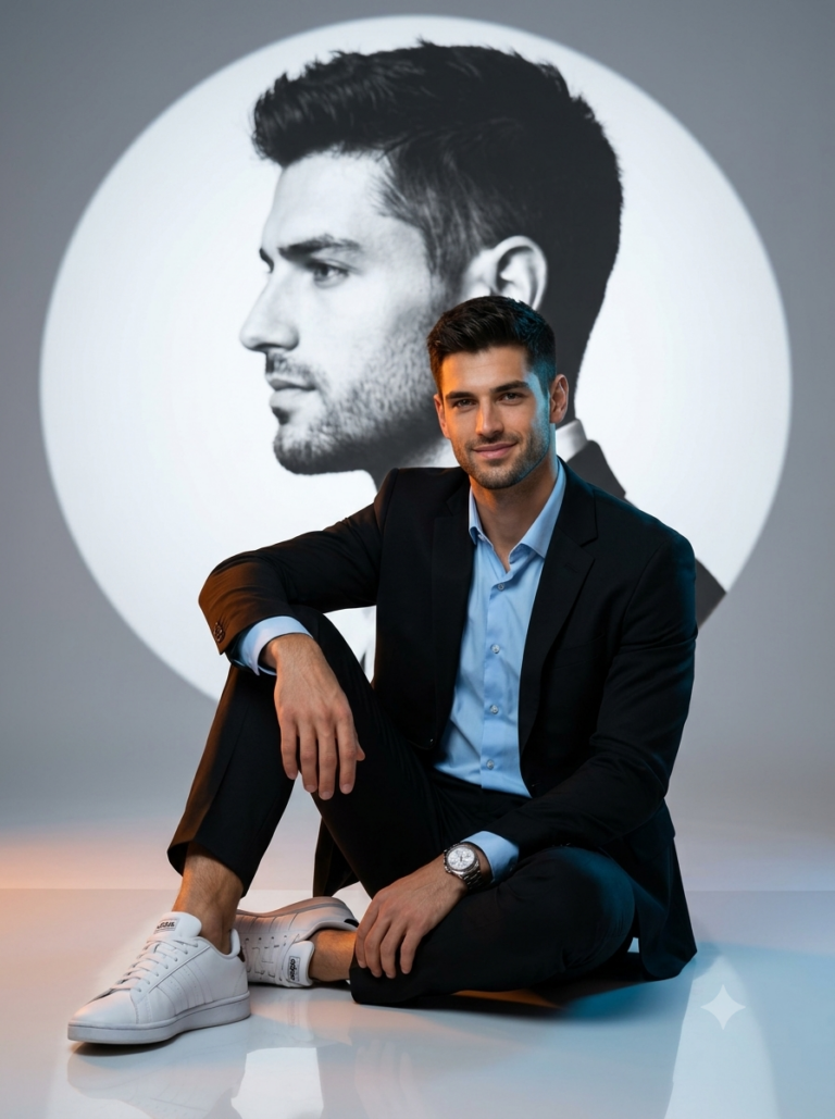 Result 1 for Luxury Spotlight Portrait AI Photo Editing Prompt