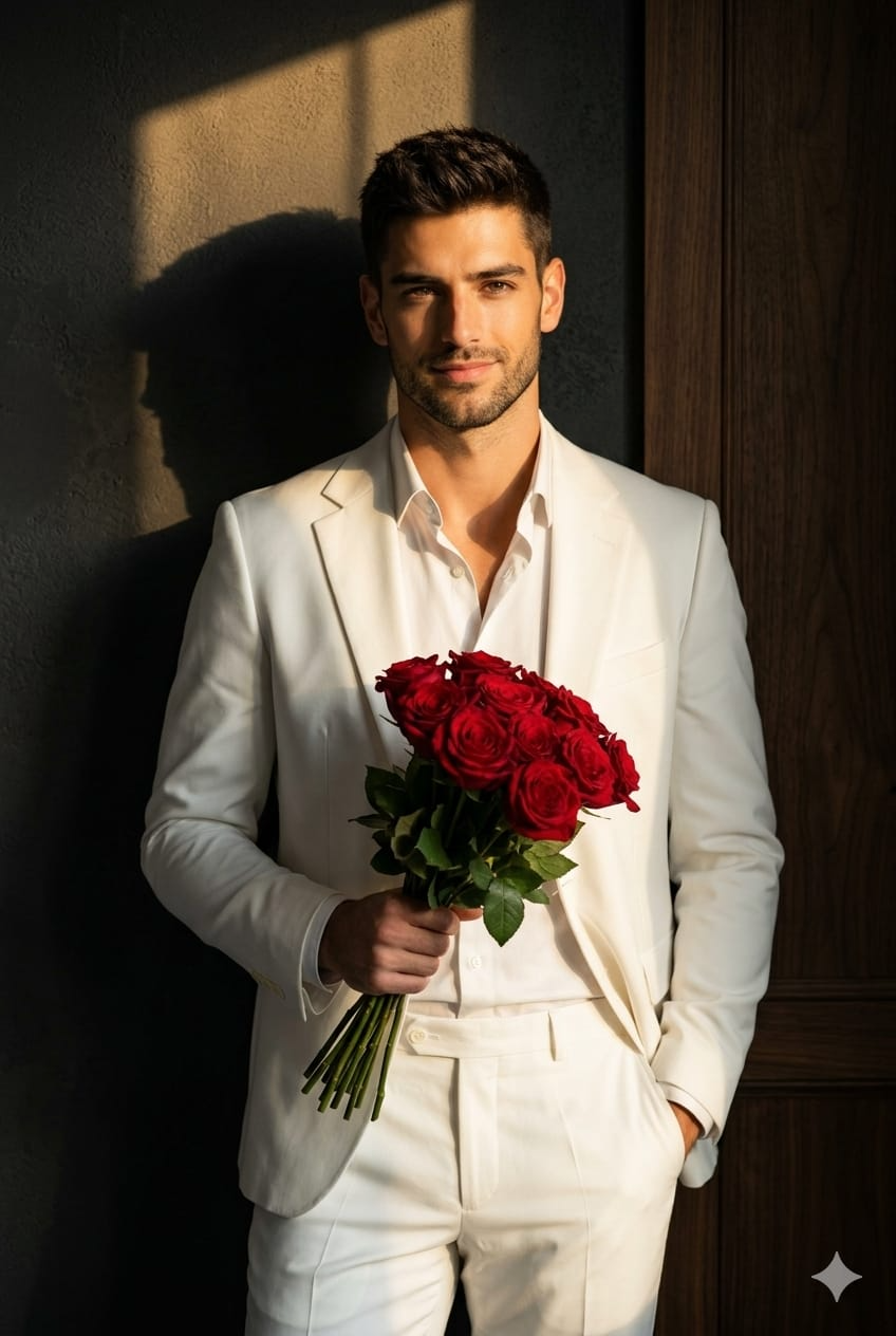 Result 1 for Golden Rose Gentleman AI Photo Editing Prompt