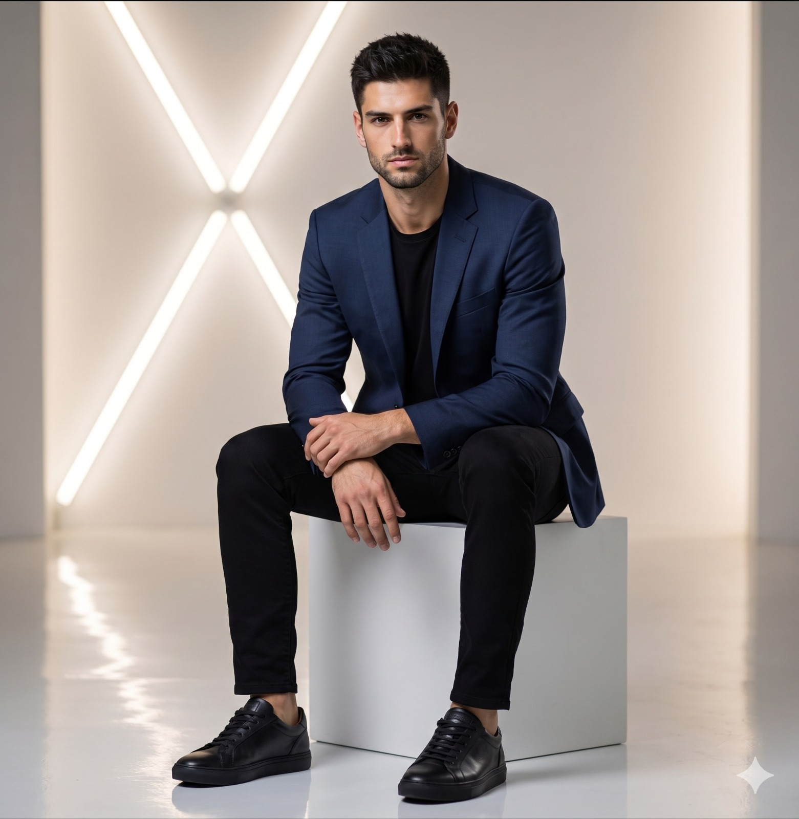 Result 1 for Luxury Studio Gentleman AI Photo Editing Prompt