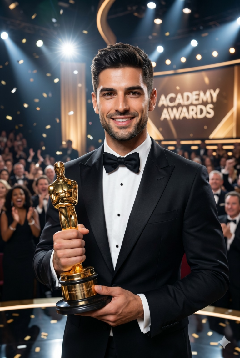 Result 1 for Hollywood Winner Spotlight AI Photo Editing Prompt
