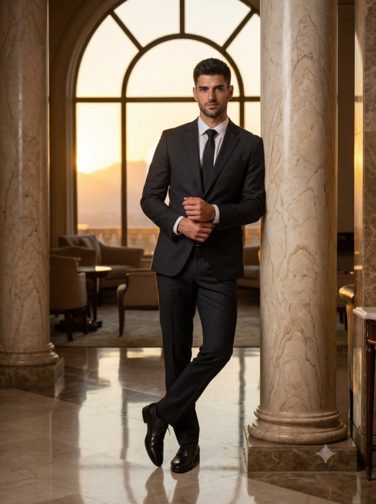 Result 1 for Luxury Hotel Gentleman AI Photo Editing Prompt