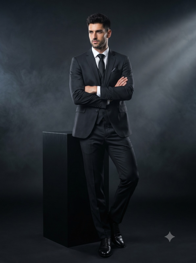 Result 1 for Luxury Studio Gentleman AI Photo Editing Prompt