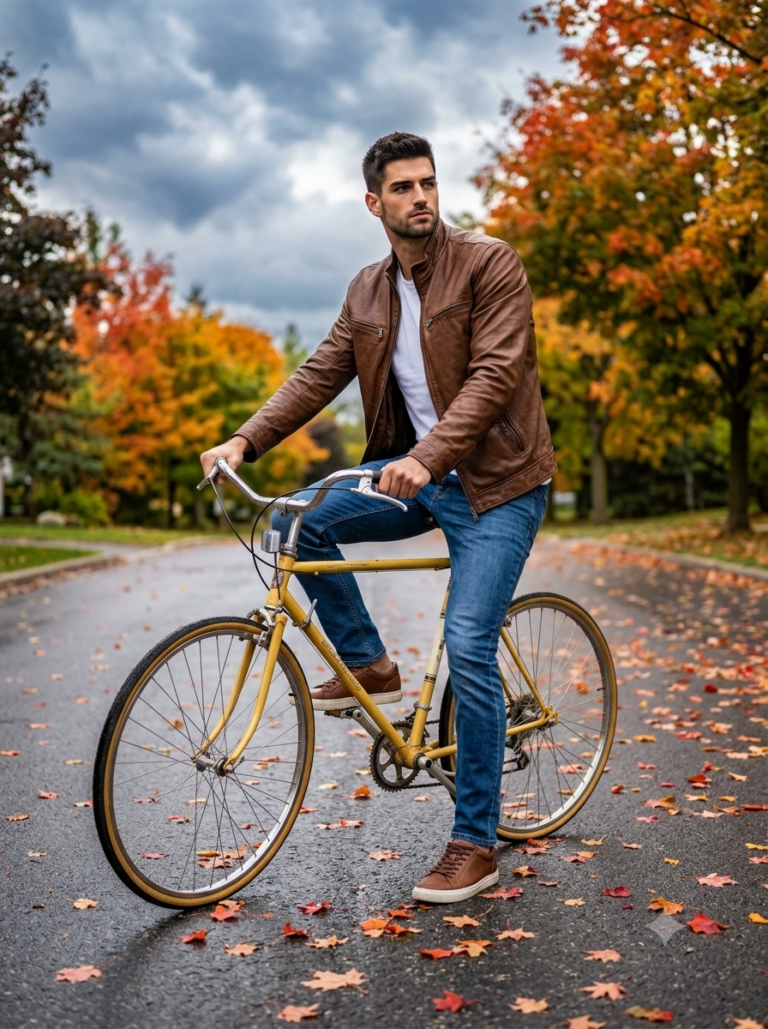 Result 1 for Autumn Road Portrait AI Photo Editing Prompt