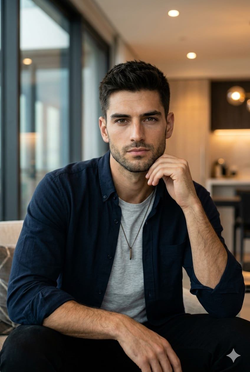 Result 1 for Luxury Penthouse Gentleman AI Photo Editing Prompt