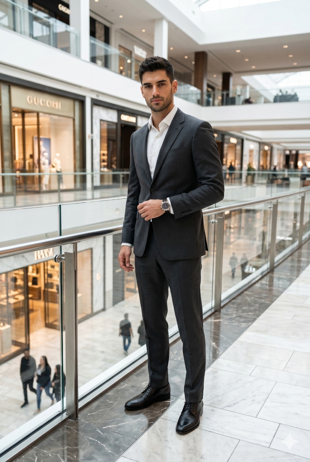 Result 1 for Luxury Mall Gentleman AI Photo Editing Prompt