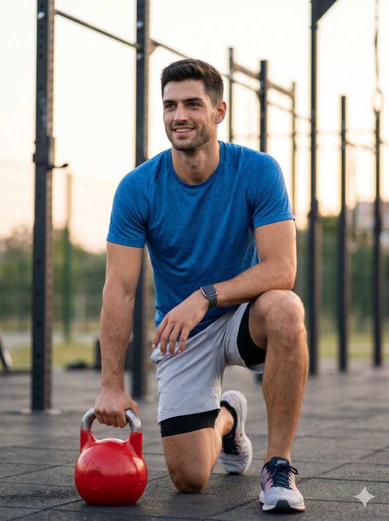 Result 1 for Cinematic Fitness Portrait AI Photo Editing Prompt