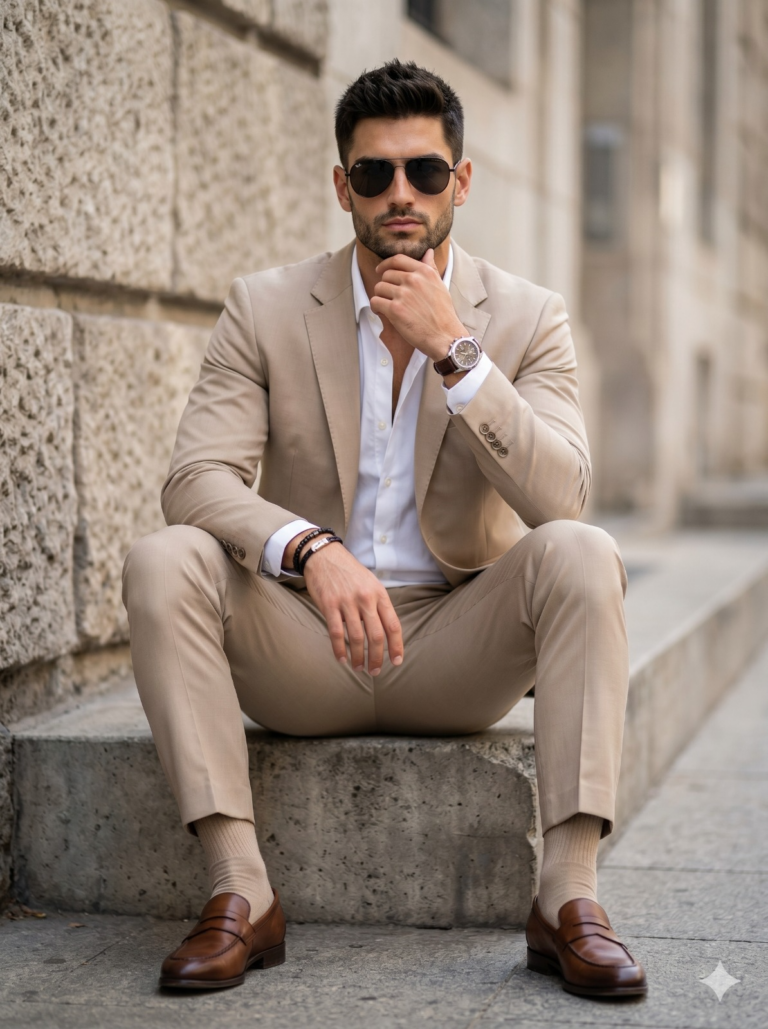 Result 1 for Luxury Urban Gentleman AI Photo Editing Prompt