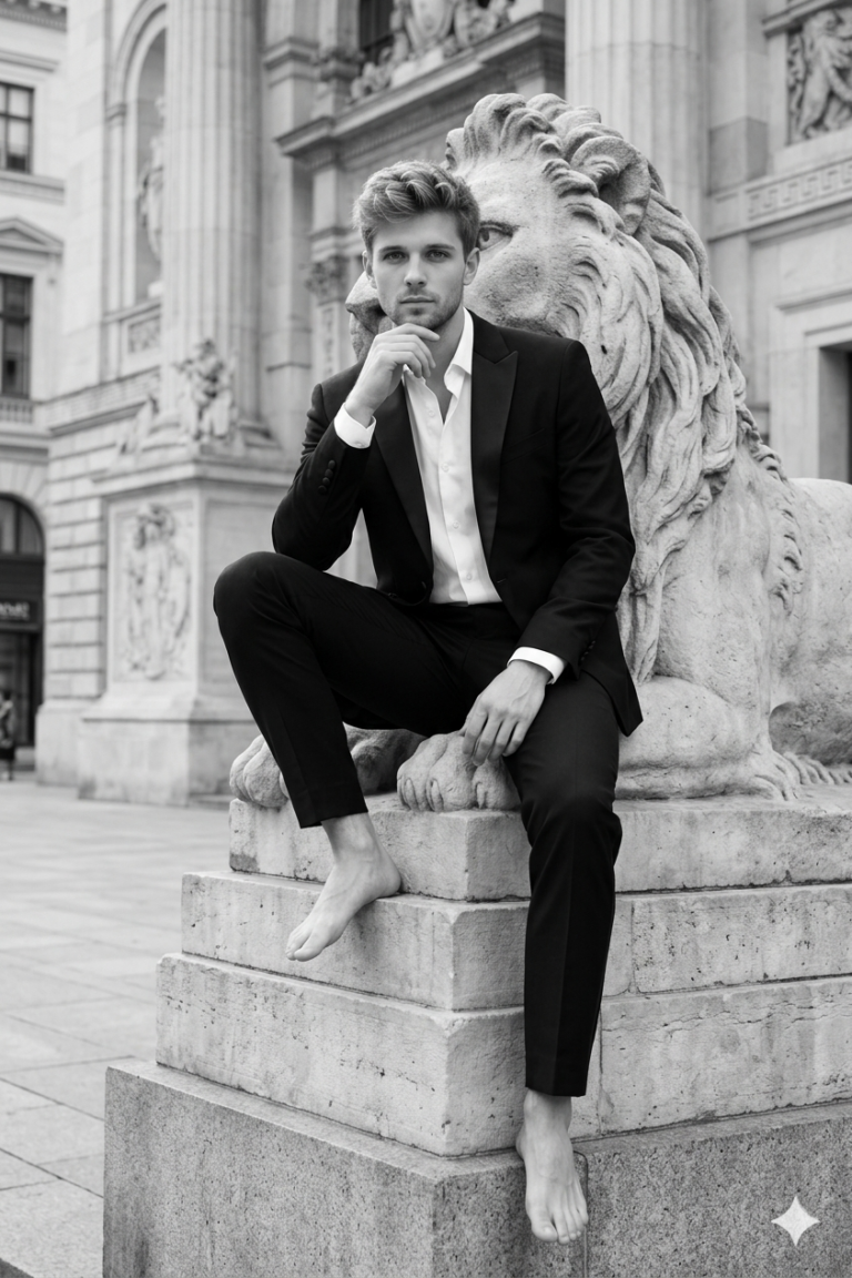 Result 1 for Monochrome Tuxedo Muse AI Photo Editing Prompt