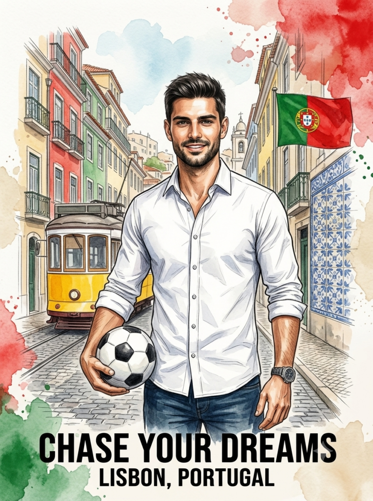 Result 1 for Lisbon Watercolor Gentleman AI Photo Editing Prompt